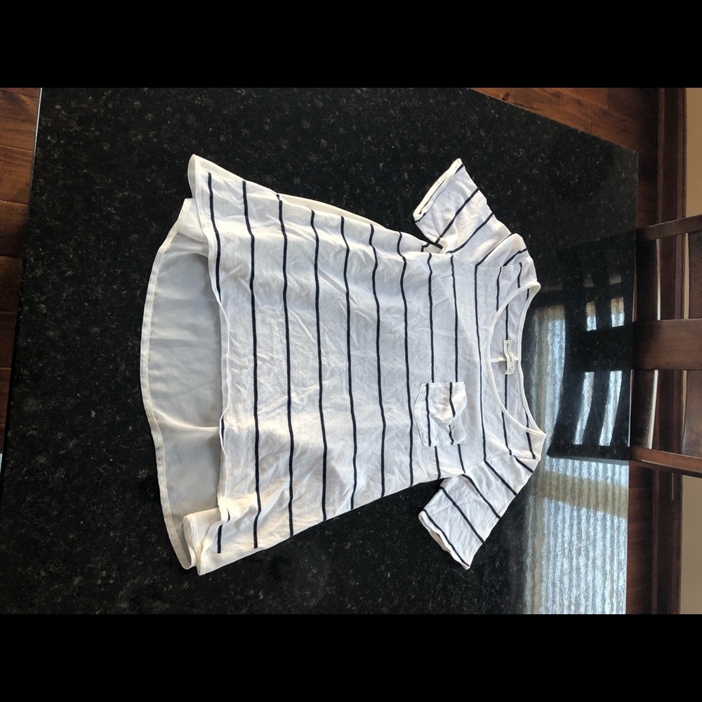 Abercrombie &Fitch striped shirt with mesh back